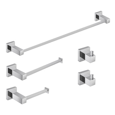Quadra 5-Piece Bathroom Hardware Set - C-CBA15-5  - Shop at Home Craft Studio - 21