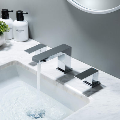 Quadra 8" Widespread Bathroom Sink Faucet with Drain Assembly - CBF-1024  - Shop at Home Craft Studio - 14