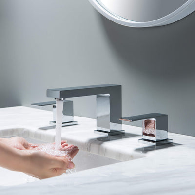 Quadra 8" Widespread Bathroom Sink Faucet with Drain Assembly - CBF-1024  - Shop at Home Craft Studio - 16