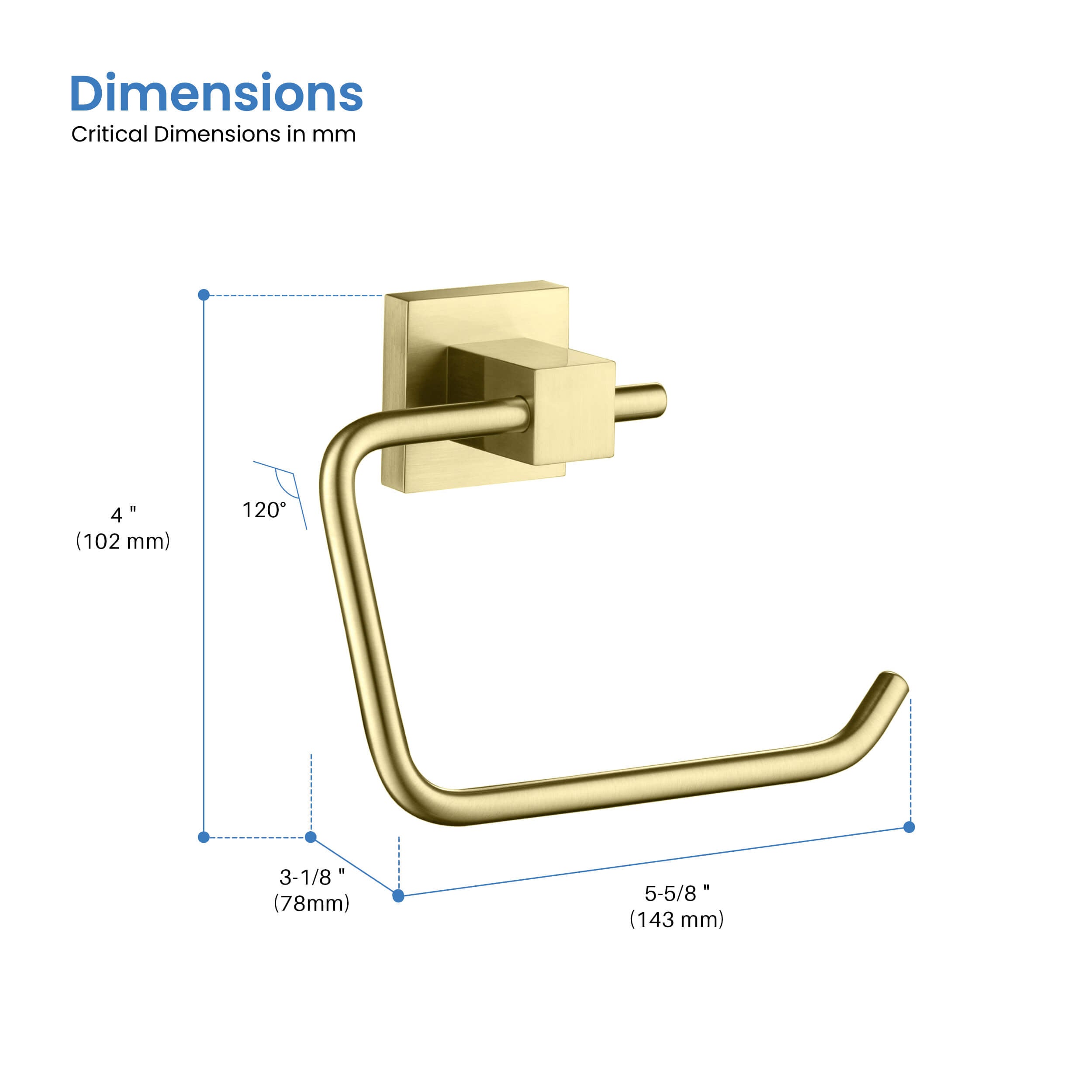 Quadra Bathroom Toilet Paper Holder - CBA-1505  - Shop at Home Craft Studio - 6