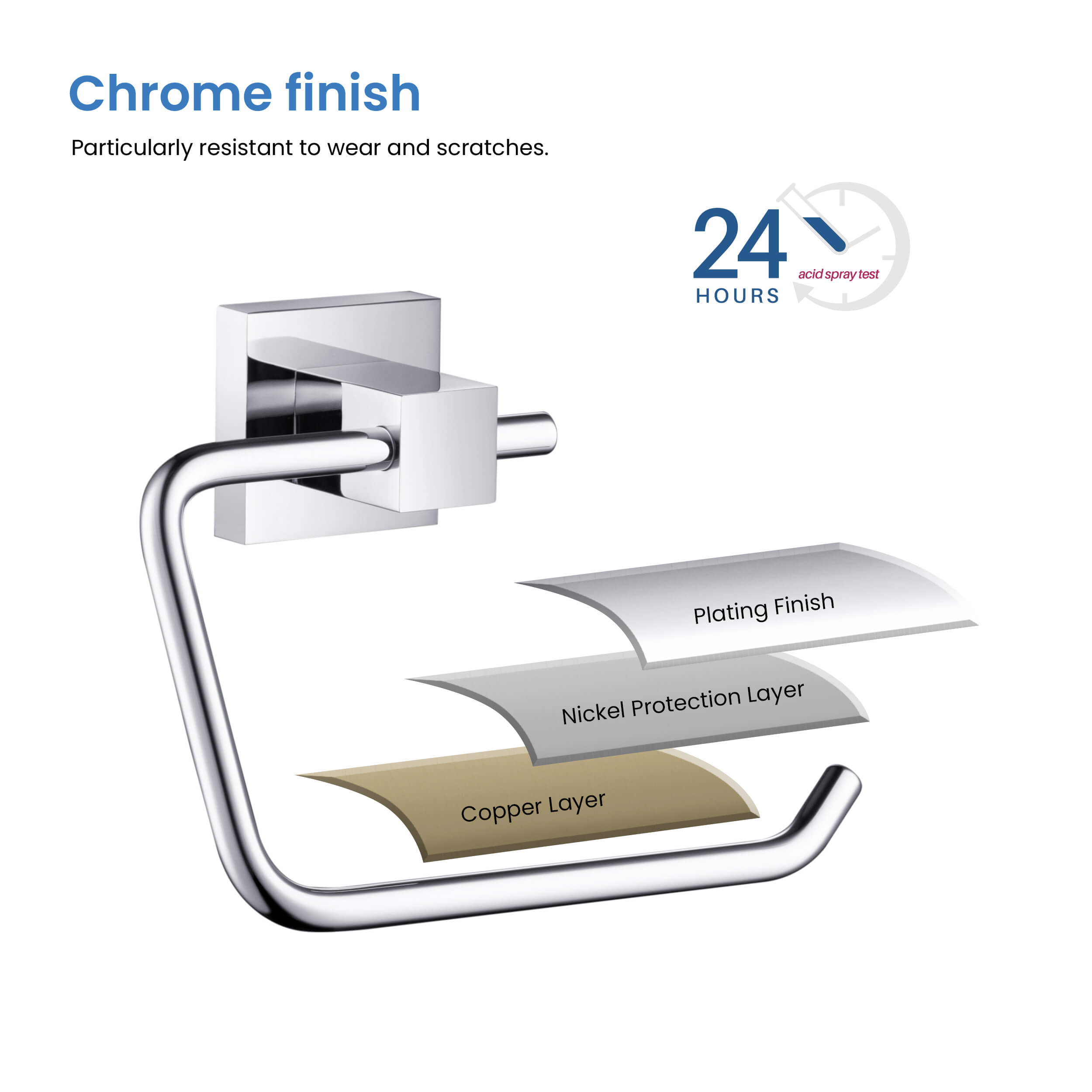 Quadra Bathroom Toilet Paper Holder - CBA-1505  - Shop at Home Craft Studio - 19