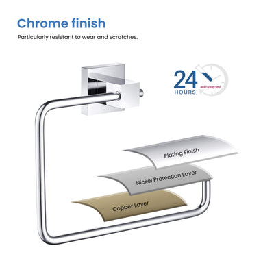 Quadra Bathroom Towel Ring - CBA-1506  - Shop at Home Craft Studio - 19