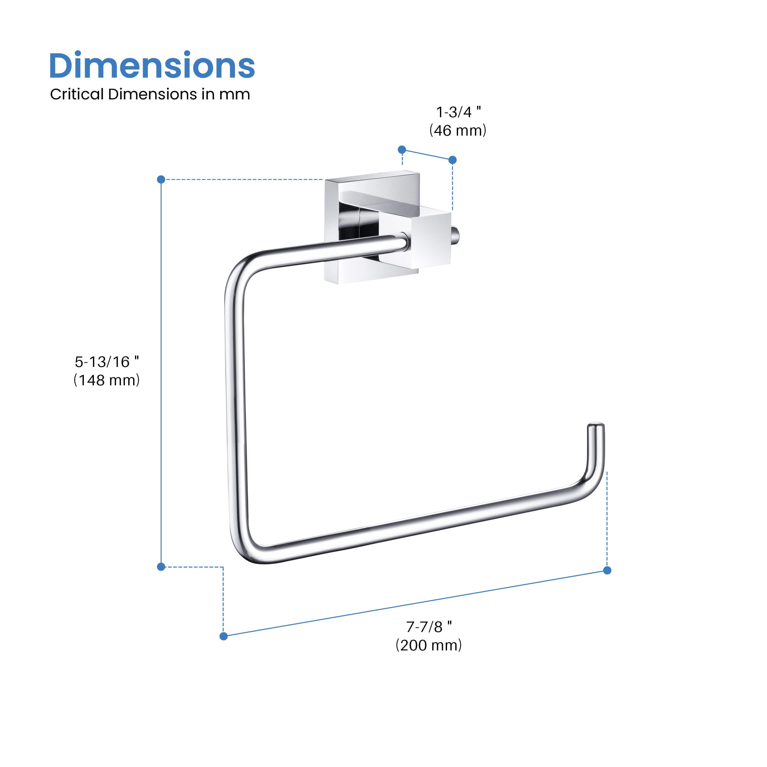 Quadra Bathroom Towel Ring - CBA-1506  - Shop at Home Craft Studio - 20