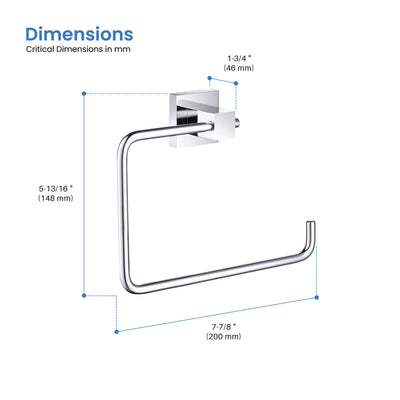 Quadra Bathroom Towel Ring - CBA-1506  - Shop at Home Craft Studio - 20