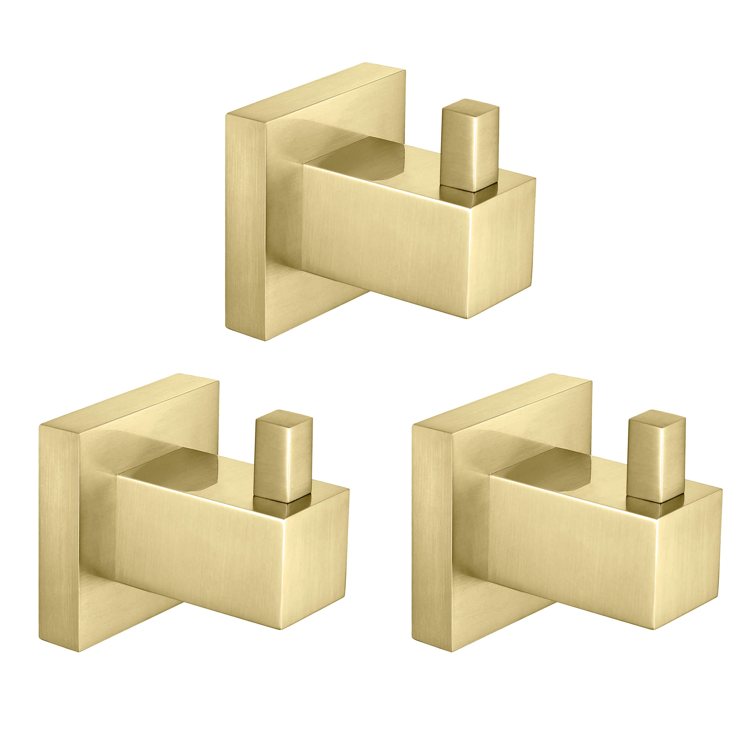 Quadra Bathroom Towel & Robe Hook 3 Count - CBA-1501 - 3PC  - Shop at Home Craft Studio - 1