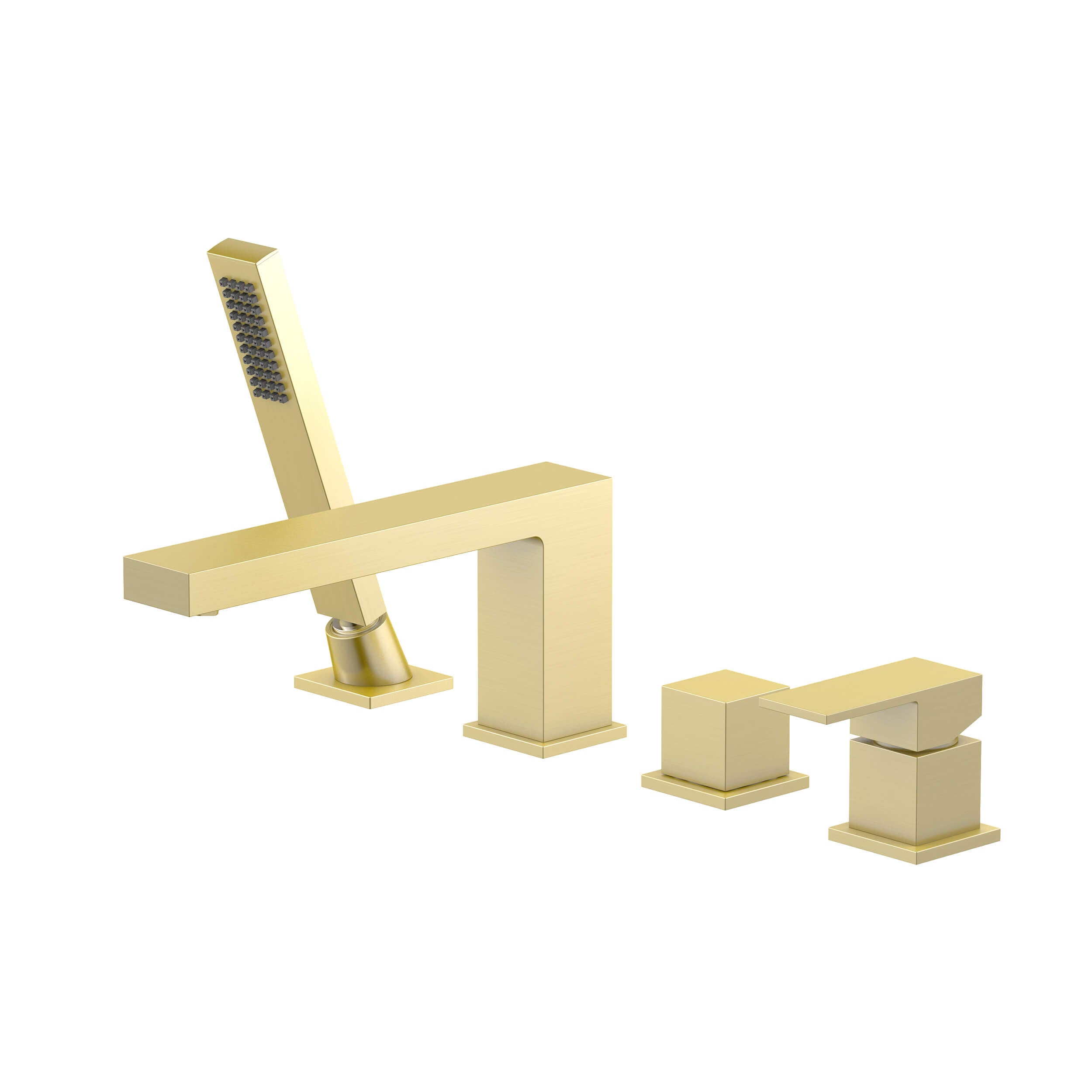 Quadra Deck Mounted Roman Bathtub Faucet with Hand Shower - CTF-3102  - Shop at Home Craft Studio - 1