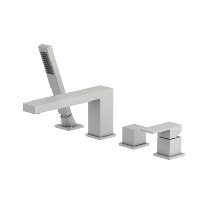 Quadra Deck Mounted Roman Bathtub Faucet with Hand Shower - CTF-3102  - Shop at Home Craft Studio - 13