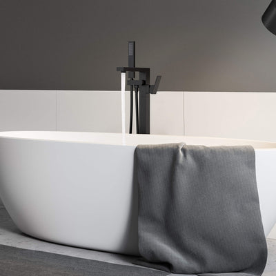 Quadra Floor Mount Tub Filler With Hand Shower - CTF-3002  - Shop at Home Craft Studio - 19