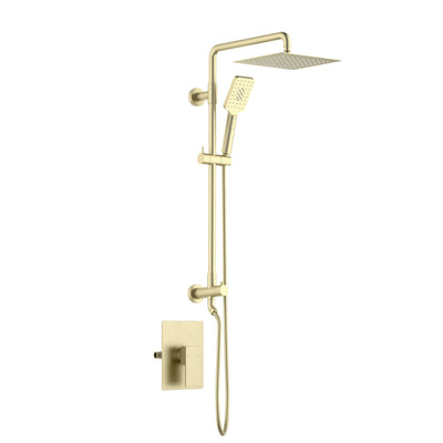Quadra Pressure Balanced 2-Function Wall Mount Shower Column with Rough In Valve - CSC-4104  - Shop at Home Craft Studio - 1
