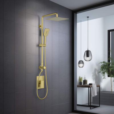 Quadra Pressure Balanced 2-Function Wall Mount Shower Column with Rough In Valve - CSC-4104  - Shop at Home Craft Studio - 4