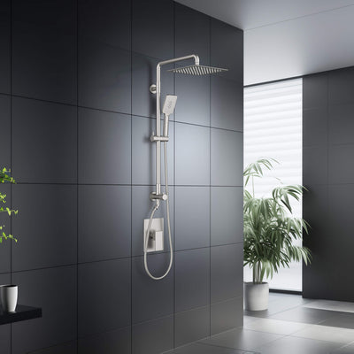 Quadra Pressure Balanced 2-Function Wall Mount Shower Column with Rough In Valve - CSC-4104  - Shop at Home Craft Studio - 11