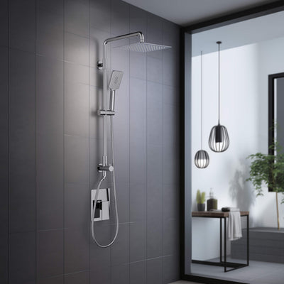 Quadra Pressure Balanced 2-Function Wall Mount Shower Column with Rough In Valve - CSC-4104  - Shop at Home Craft Studio - 19