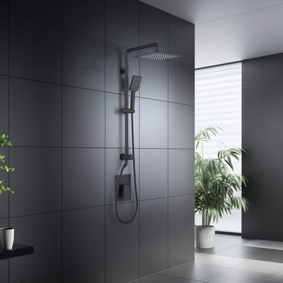 Quadra Pressure Balanced 2-Function Wall Mount Shower Column with Rough In Valve - CSC-4104  - Shop at Home Craft Studio - 26