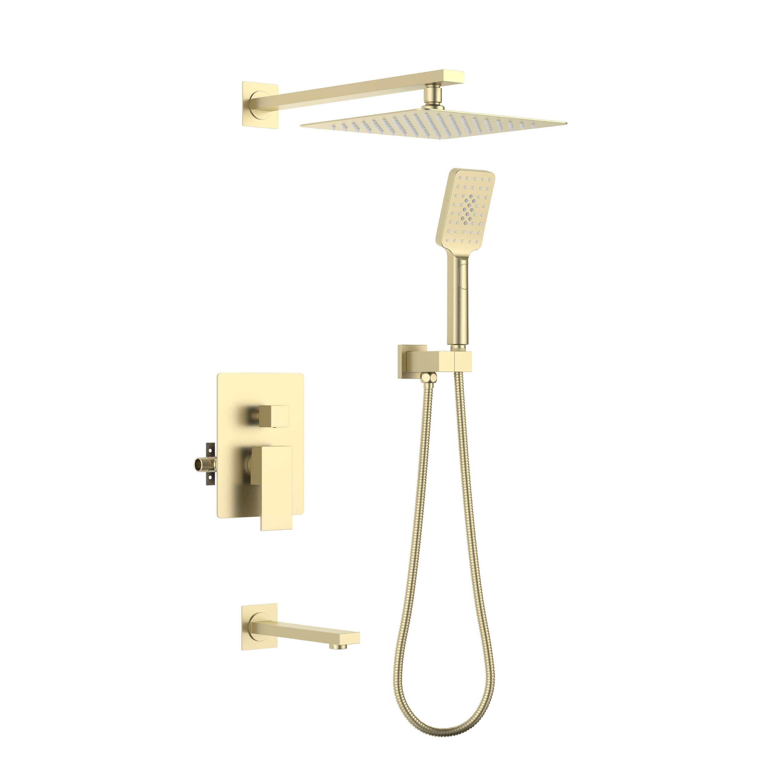 Quadra Pressure Balanced 3-Function Wall Mount Shower System with Rough-In Valve - CSF-4006  - Shop at Home Craft Studio - 1