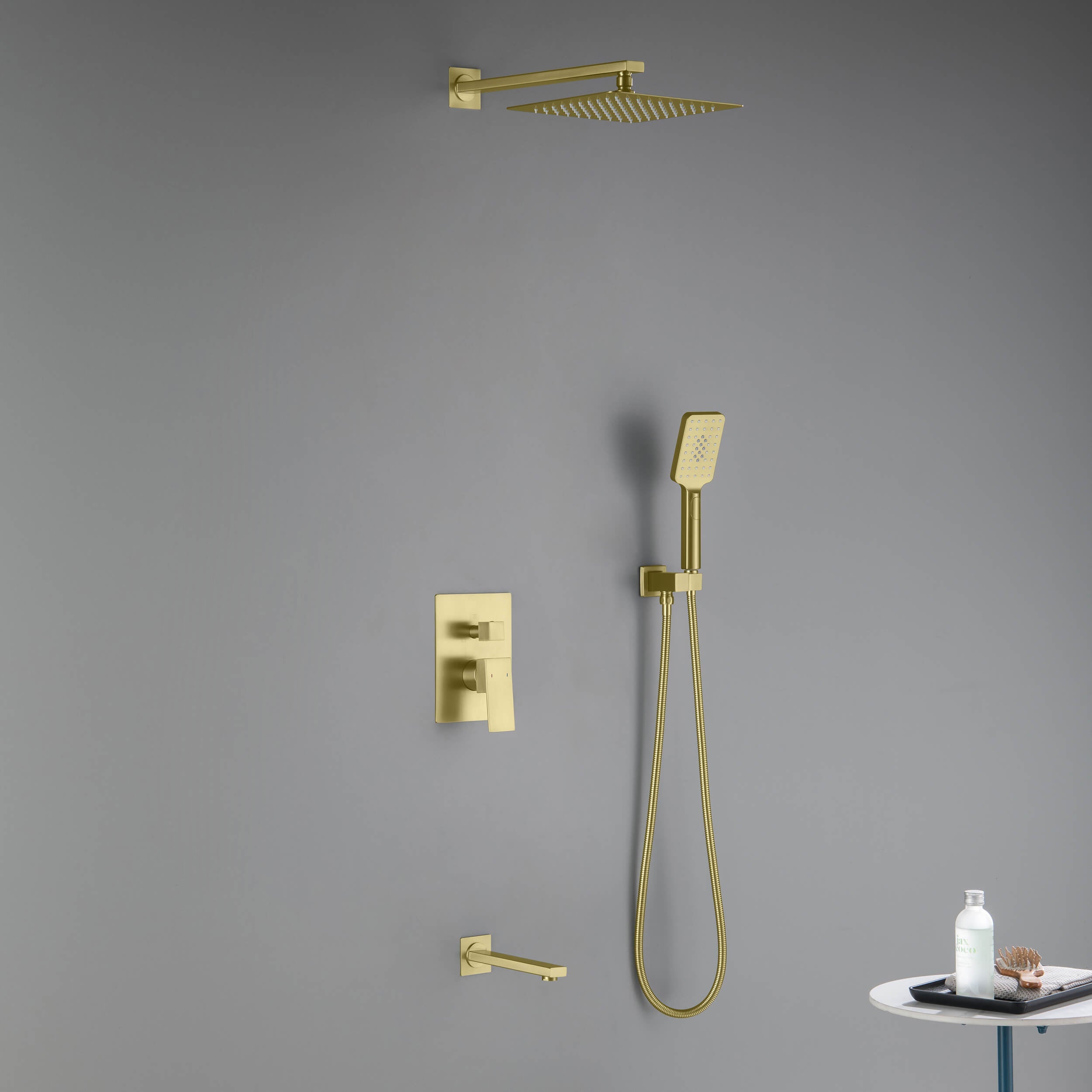 Quadra Pressure Balanced 3-Function Wall Mount Shower System with Rough-In Valve - CSF-4006  - Shop at Home Craft Studio - 2
