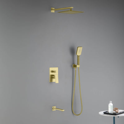 Quadra Pressure Balanced 3-Function Wall Mount Shower System with Rough-In Valve - CSF-4006  - Shop at Home Craft Studio - 2