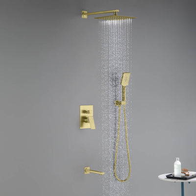 Quadra Pressure Balanced 3-Function Wall Mount Shower System with Rough-In Valve - CSF-4006  - Shop at Home Craft Studio - 3