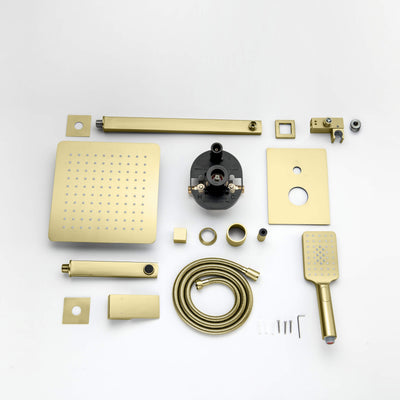Quadra Pressure Balanced 3-Function Wall Mount Shower System with Rough-In Valve - CSF-4006  - Shop at Home Craft Studio - 10