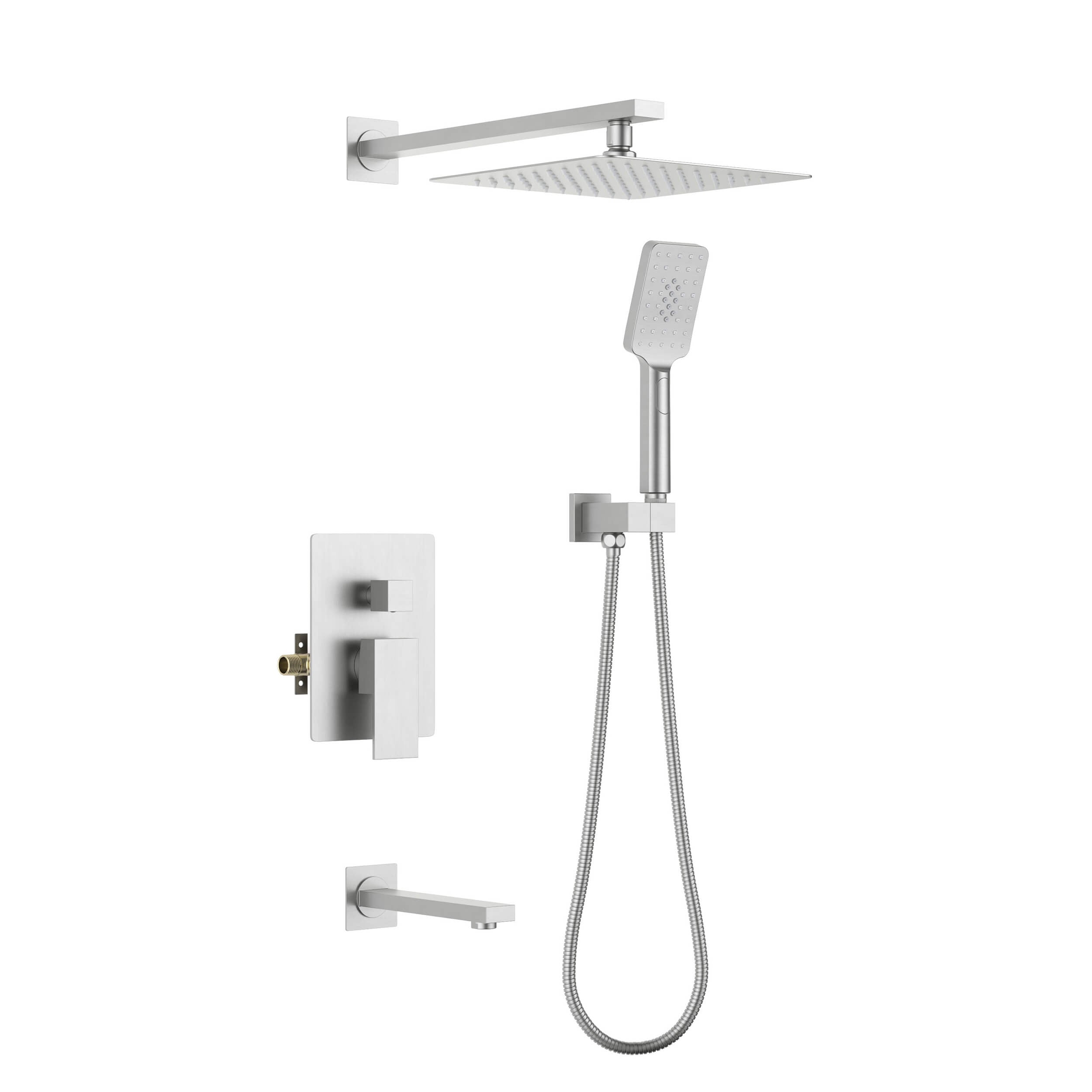 Quadra Pressure Balanced 3-Function Wall Mount Shower System with Rough-In Valve - CSF-4006  - Shop at Home Craft Studio - 12