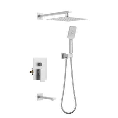 Quadra Pressure Balanced 3-Function Wall Mount Shower System with Rough-In Valve - CSF-4006  - Shop at Home Craft Studio - 12
