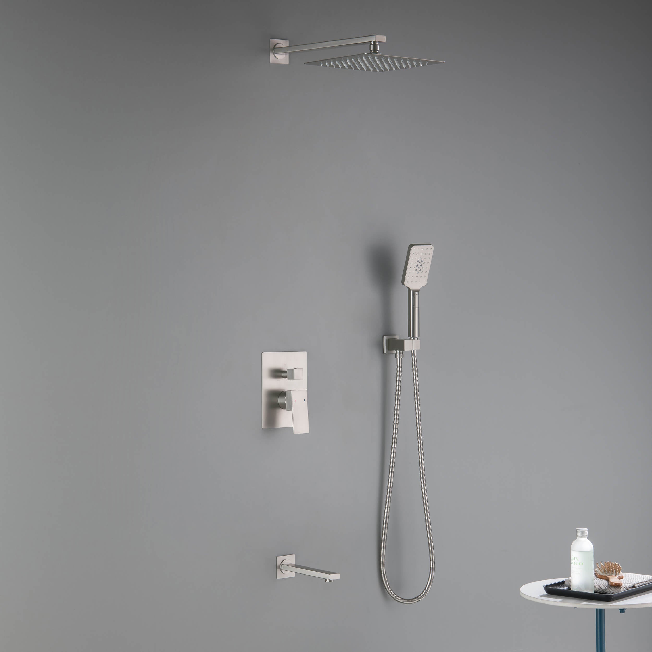 Quadra Pressure Balanced 3-Function Wall Mount Shower System with Rough-In Valve - CSF-4006  - Shop at Home Craft Studio - 13