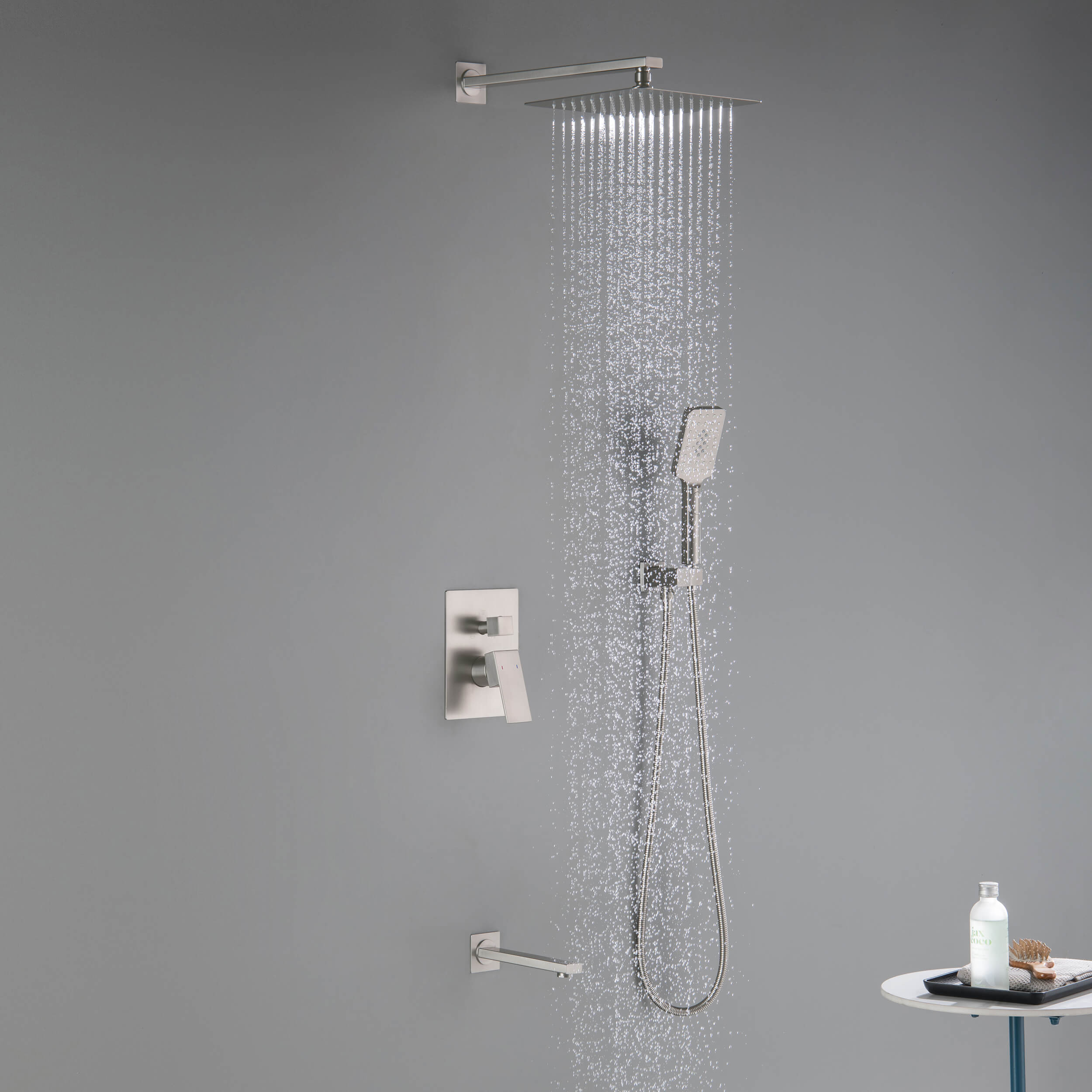 Quadra Pressure Balanced 3-Function Wall Mount Shower System with Rough-In Valve - CSF-4006  - Shop at Home Craft Studio - 14
