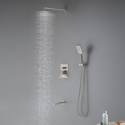 Quadra Pressure Balanced 3-Function Wall Mount Shower System with Rough-In Valve - CSF-4006  - Shop at Home Craft Studio - 16