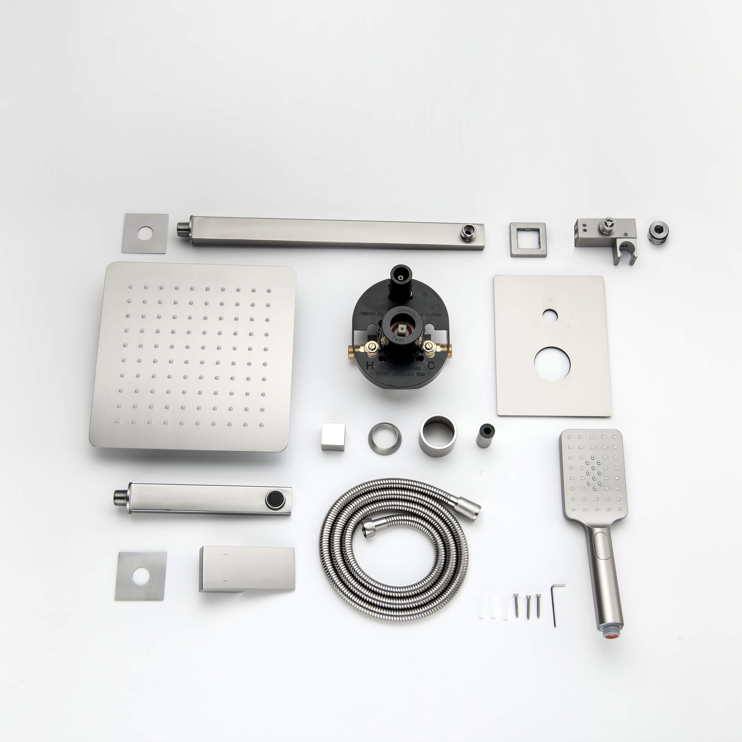 Quadra Pressure Balanced 3-Function Wall Mount Shower System with Rough-In Valve - CSF-4006  - Shop at Home Craft Studio - 22