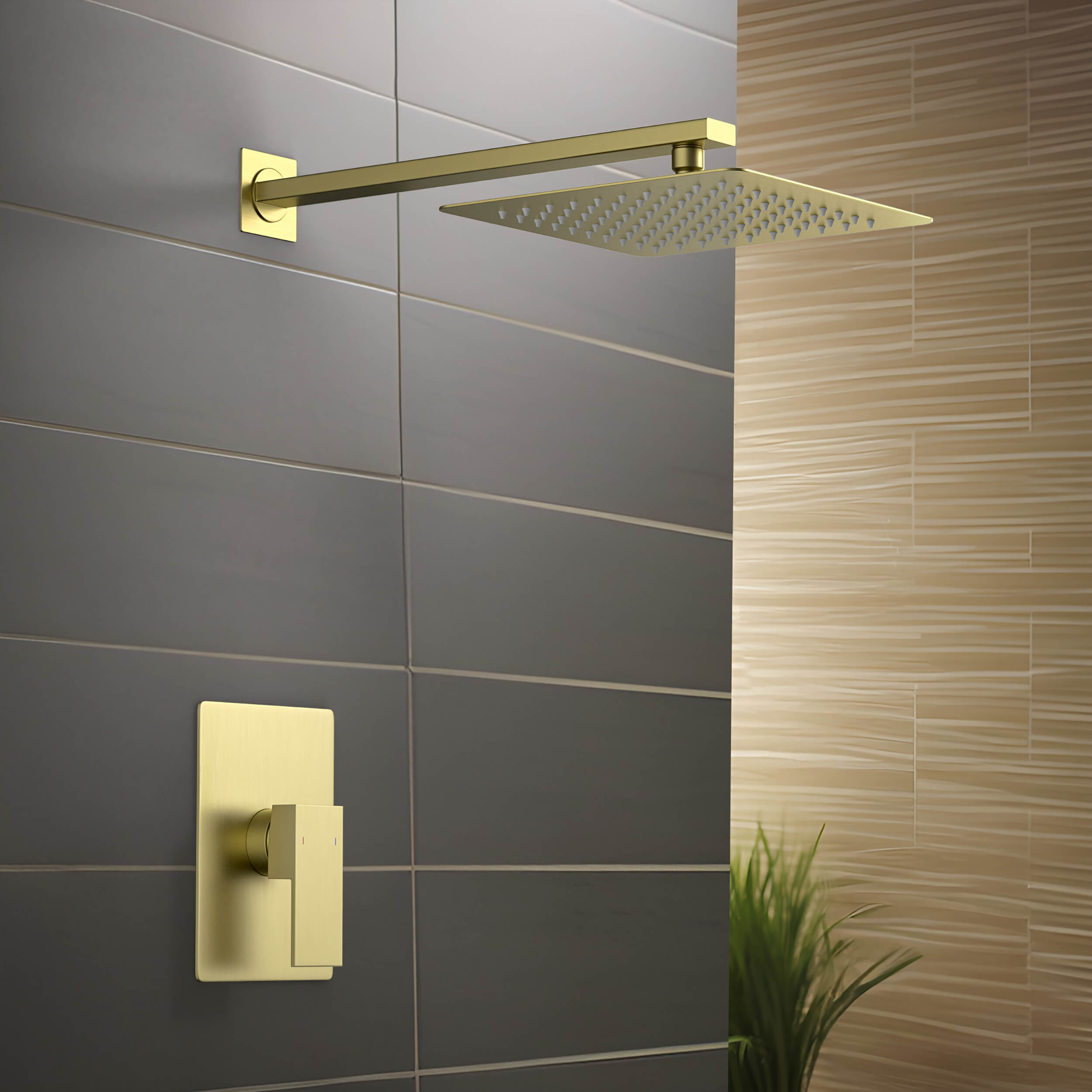 Quadra Pressure Balanced Single Function Wall Mount Shower System with Rough-In Valve - CSF-4011  - Shop at Home Craft Studio - 4