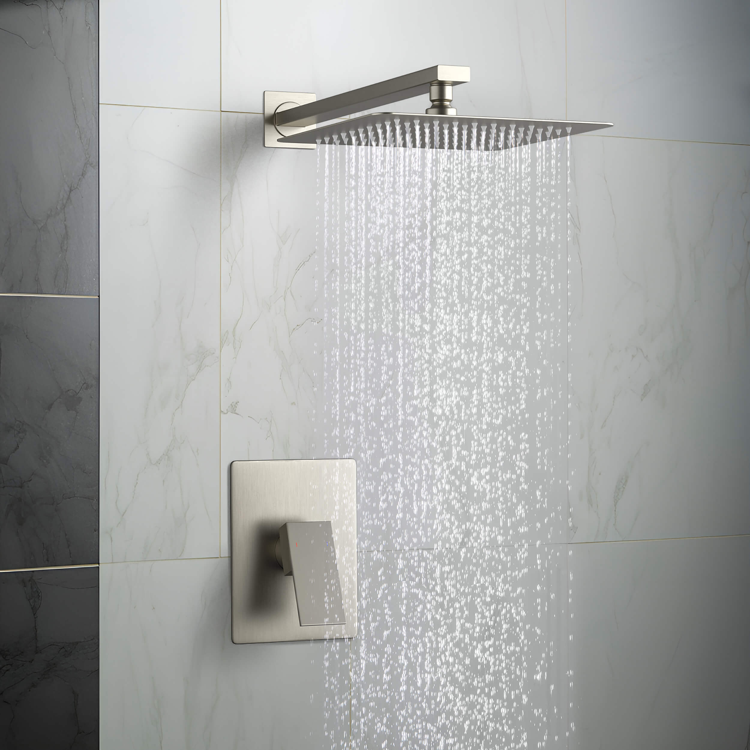 Quadra Pressure Balanced Single Function Wall Mount Shower System with Rough-In Valve - CSF-4011  - Shop at Home Craft Studio - 15