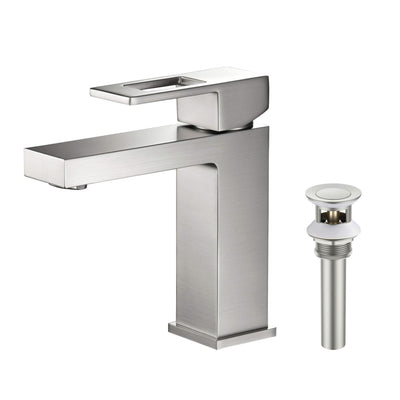 Quadra Single Handle Bathroom Vanity Sink Faucet with Pop Up Drain - CBF-1002  - Shop at Home Craft Studio - 12