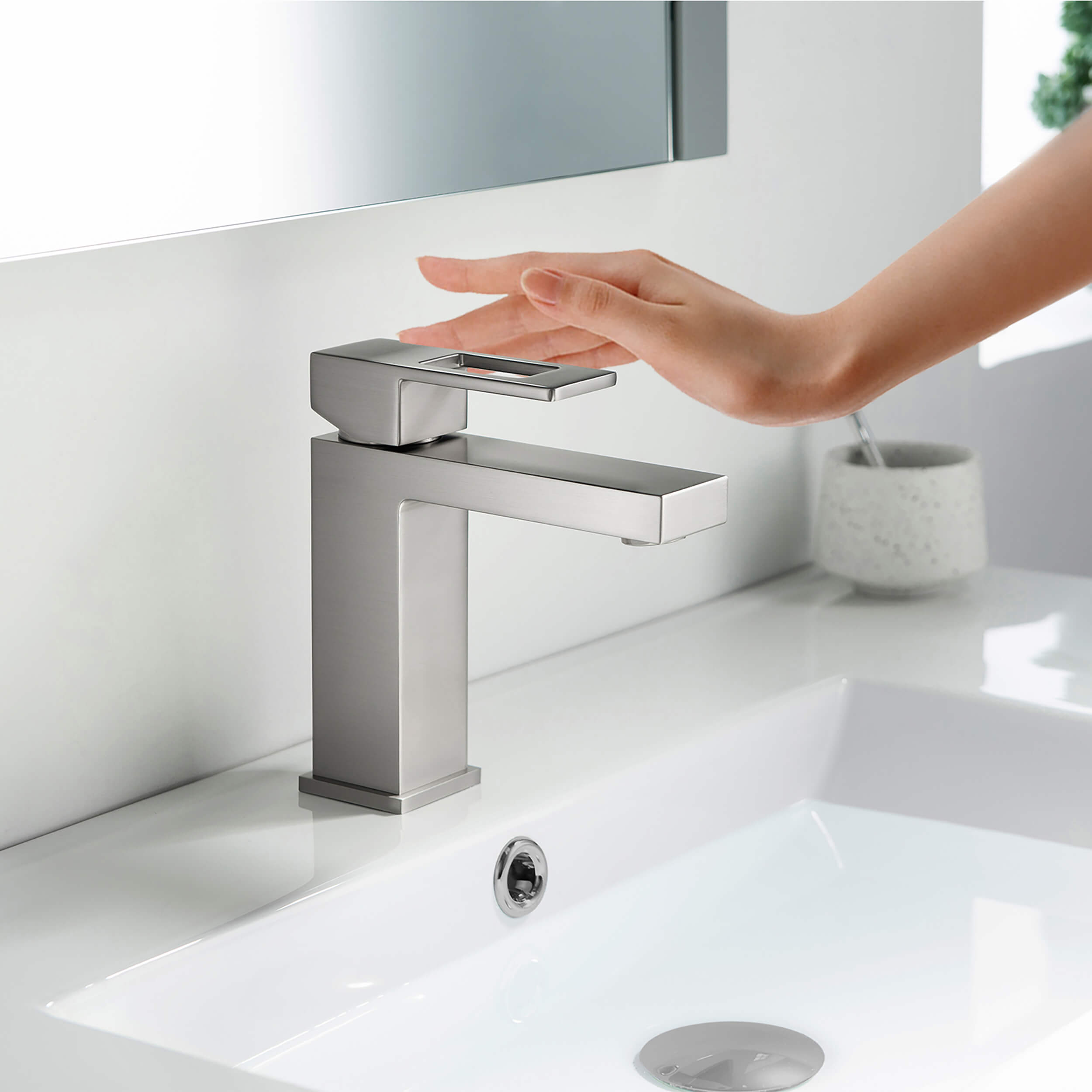 Quadra Single Handle Bathroom Vanity Sink Faucet with Pop Up Drain - CBF-1002  - Shop at Home Craft Studio - 7