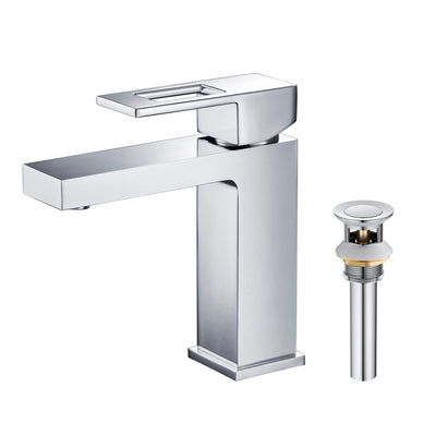 Quadra Single Handle Bathroom Vanity Sink Faucet with Pop Up Drain - CBF-1002  - Shop at Home Craft Studio - 13