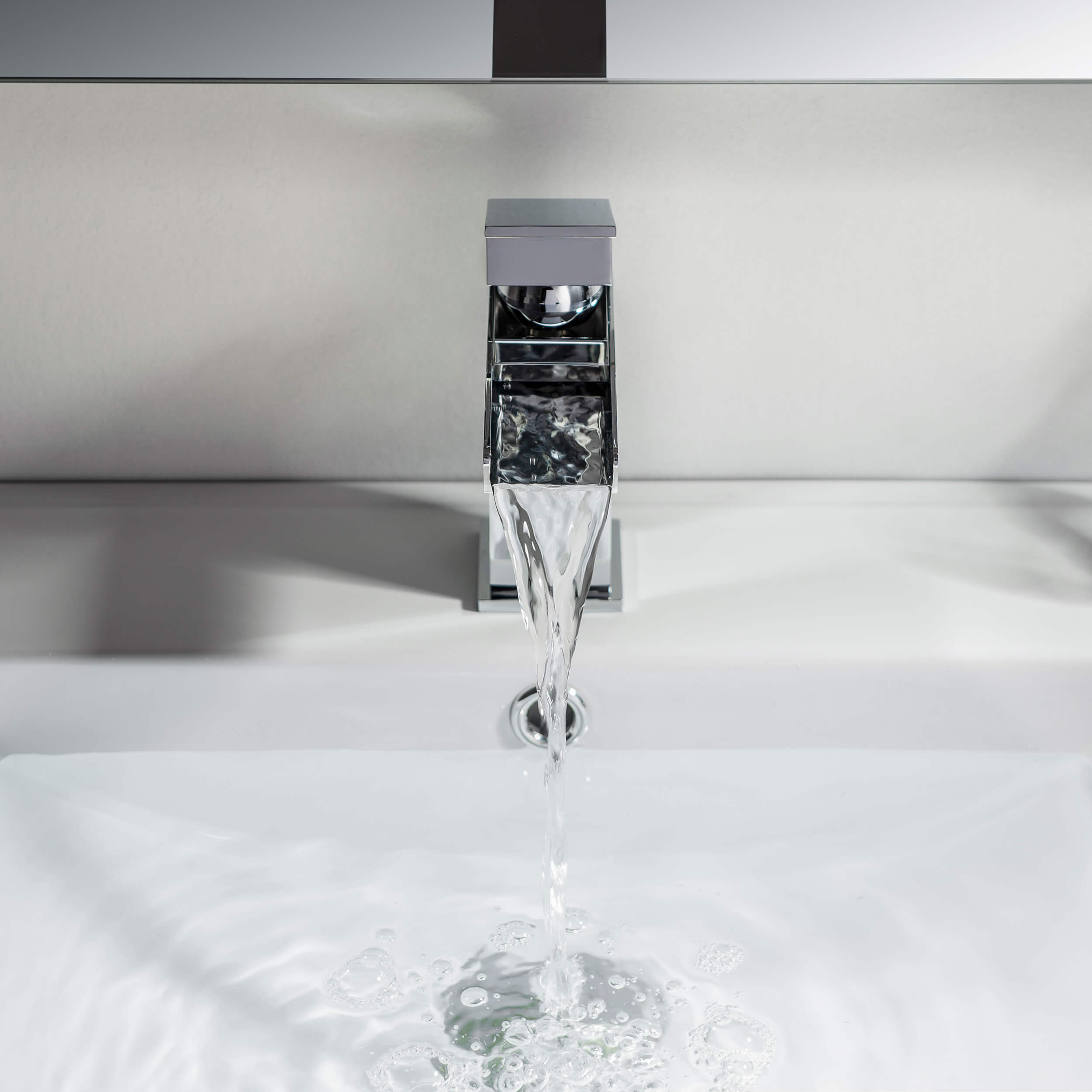 Quadra Waterfall Single Handle Bathroom Vanity Sink Faucet with Pop Up Drain - CBF-1004  - Shop at Home Craft Studio - 14