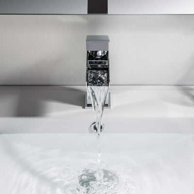 Quadra Waterfall Single Handle Bathroom Vanity Sink Faucet with Pop Up Drain - CBF-1004  - Shop at Home Craft Studio - 14