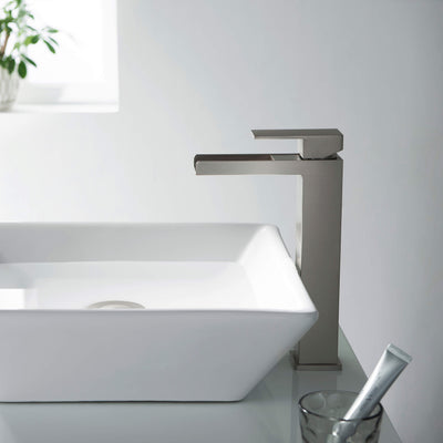 Quadra Waterfall Single Handle Bathroom Vessel Sink Faucet with Pop Up Drain - CBF-1005  - Shop at Home Craft Studio - 9