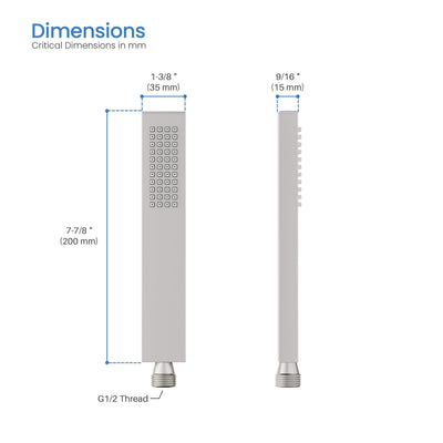 Quadro Metal Handheld Shower Head - HS103  - Shop at Home Craft Studio - 12