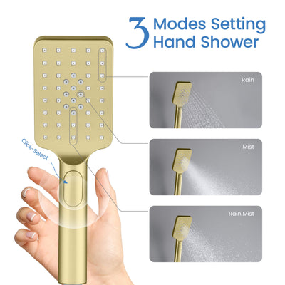 Quadro Premium ABS 3 Mode Handheld Shower Head - HS101  - Shop at Home Craft Studio - 6