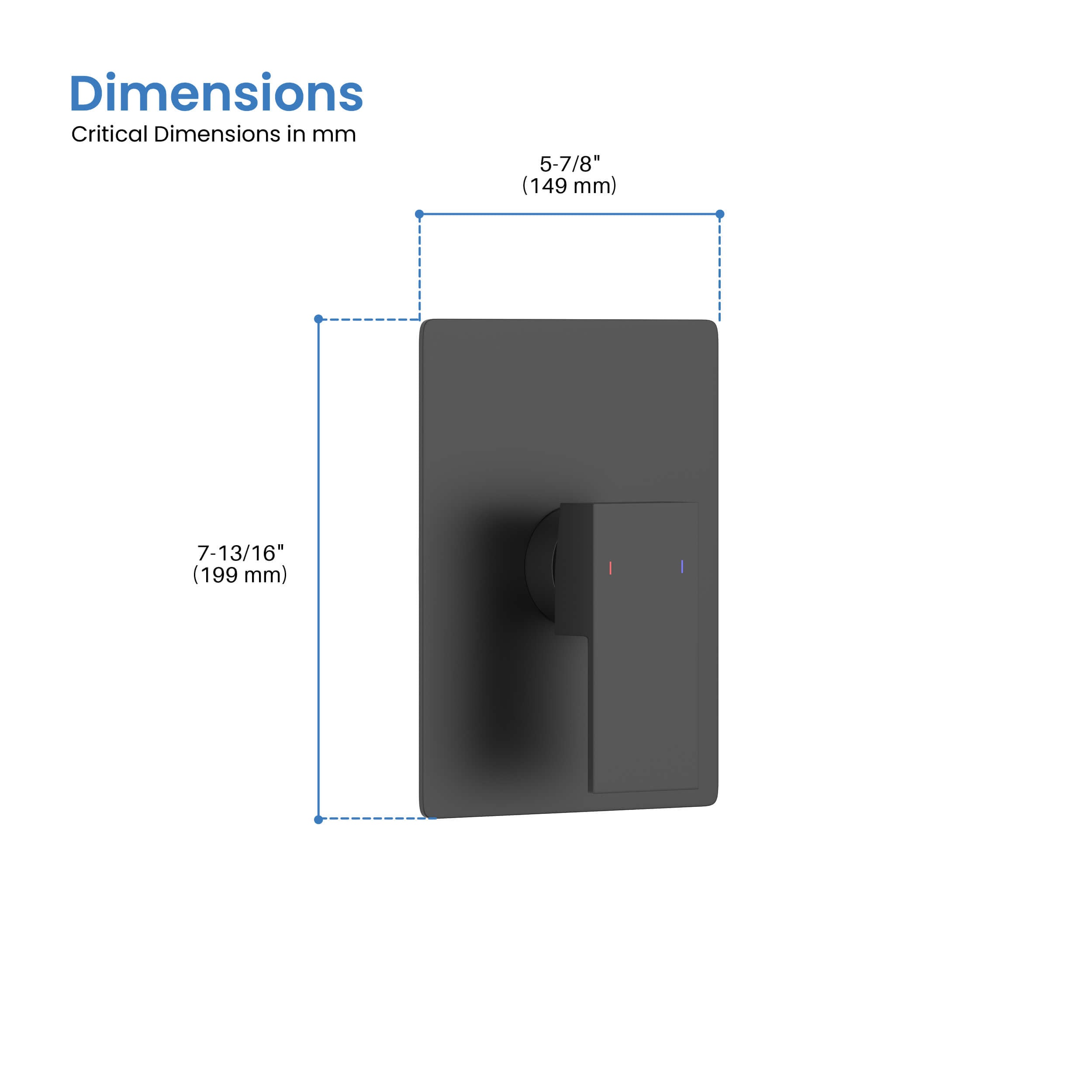Quadro Single Function Rough-in Valve Trim Plate - SVT2-1  - Shop at Home Craft Studio - 12