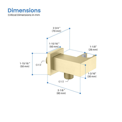 Quadro Wall Mounted Angle Adjustable Handheld Shower Holder - HSH101  - Shop at Home Craft Studio - 2