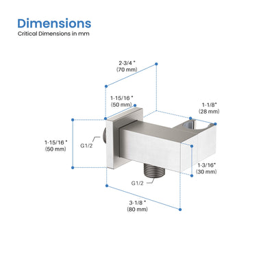 Quadro Wall Mounted Angle Adjustable Handheld Shower Holder - HSH101  - Shop at Home Craft Studio - 5