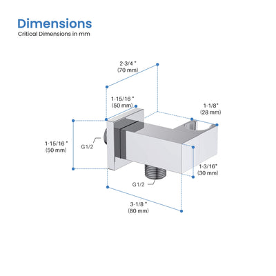 Quadro Wall Mounted Angle Adjustable Handheld Shower Holder - HSH101  - Shop at Home Craft Studio - 4