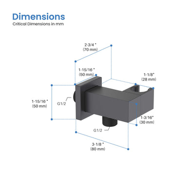 Quadro Wall Mounted Angle Adjustable Handheld Shower Holder - HSH101  - Shop at Home Craft Studio - 8