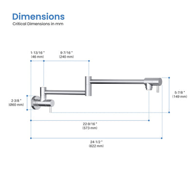 Stainless Steel Kitchen Pot Filler - CPF-602  - Shop at Home Craft Studio - 26