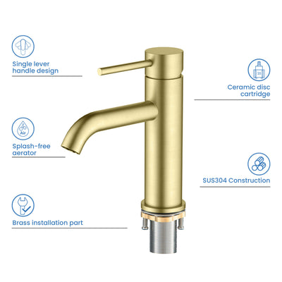 Value Collection - Single Handle Bathroom Vanity Sink Faucet with Pop Up Drain - F201  - Shop at Home Craft Studio - 4