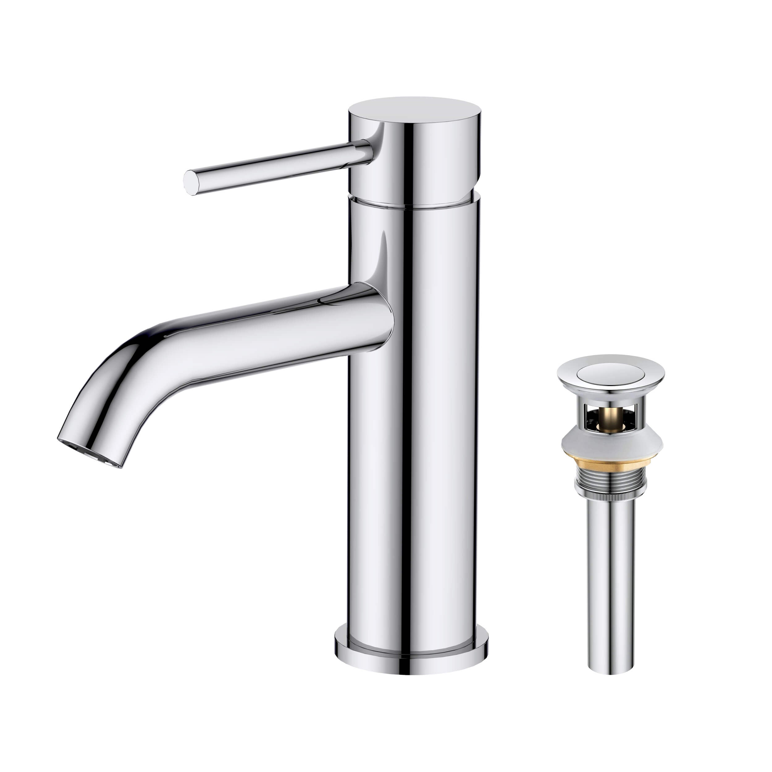 Value Collection - Single Handle Bathroom Vanity Sink Faucet with Pop Up Drain - F201  - Shop at Home Craft Studio - 17