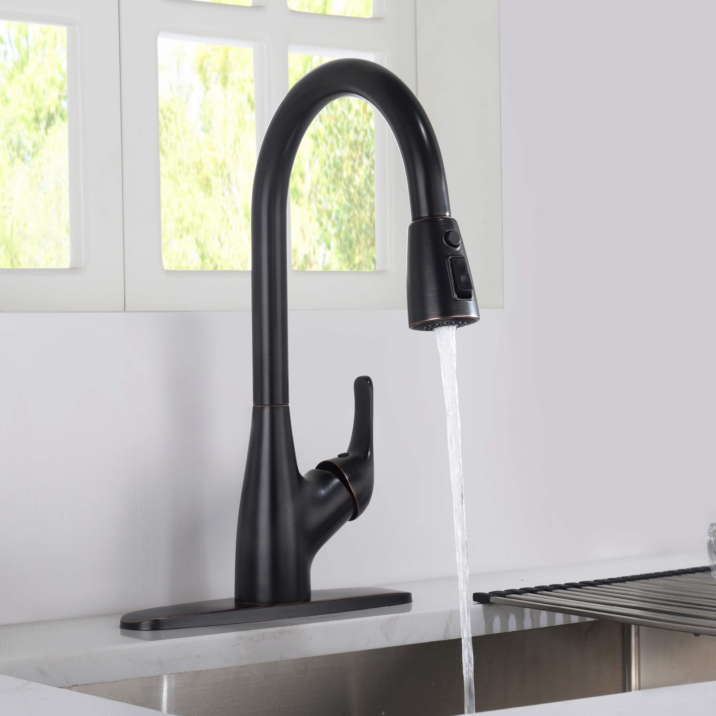 Value Collection - Single Handle Pull Down Kitchen Faucet - F101ORB  - Shop at Home Craft Studio - 2
