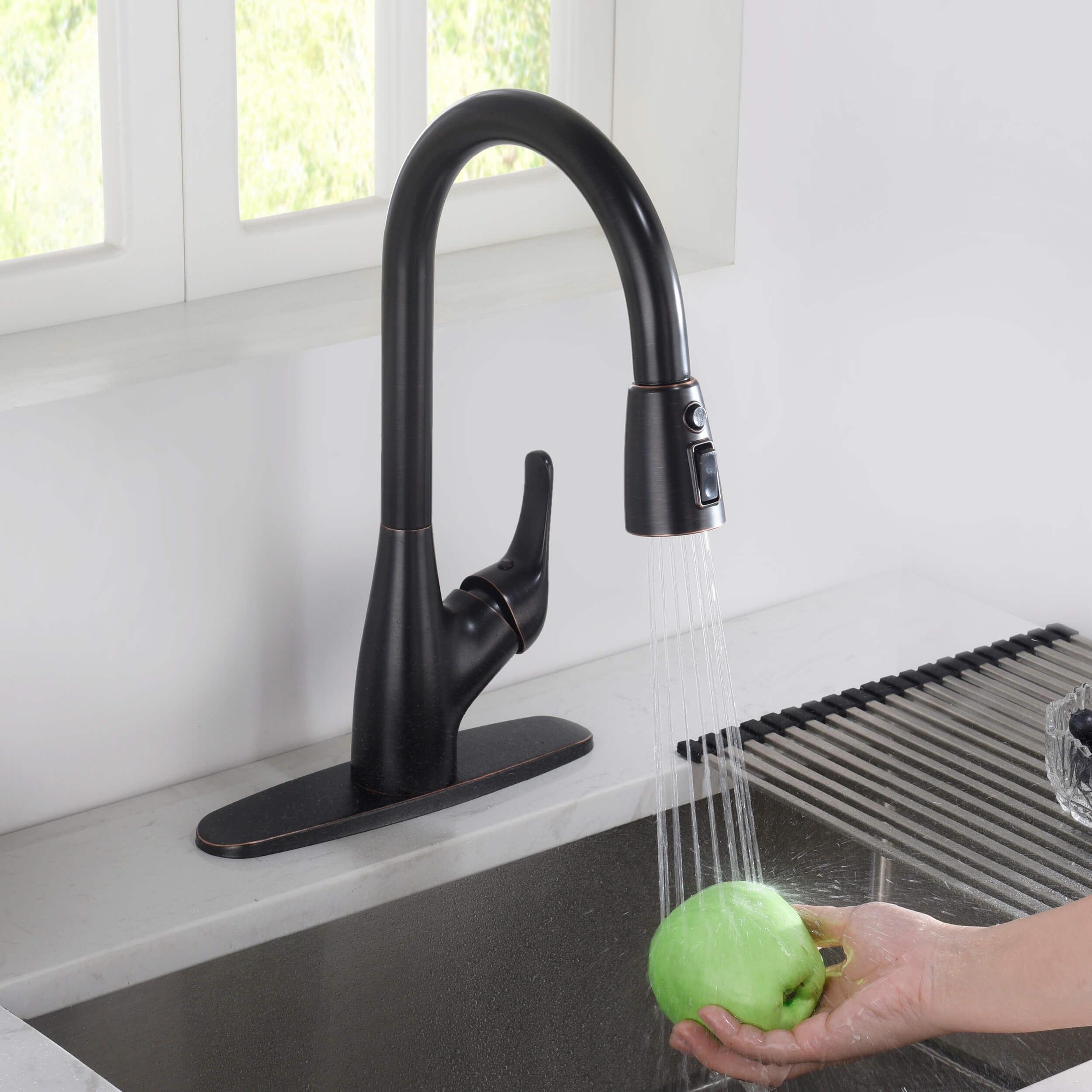 Value Collection - Single Handle Pull Down Kitchen Faucet - F101ORB  - Shop at Home Craft Studio - 4