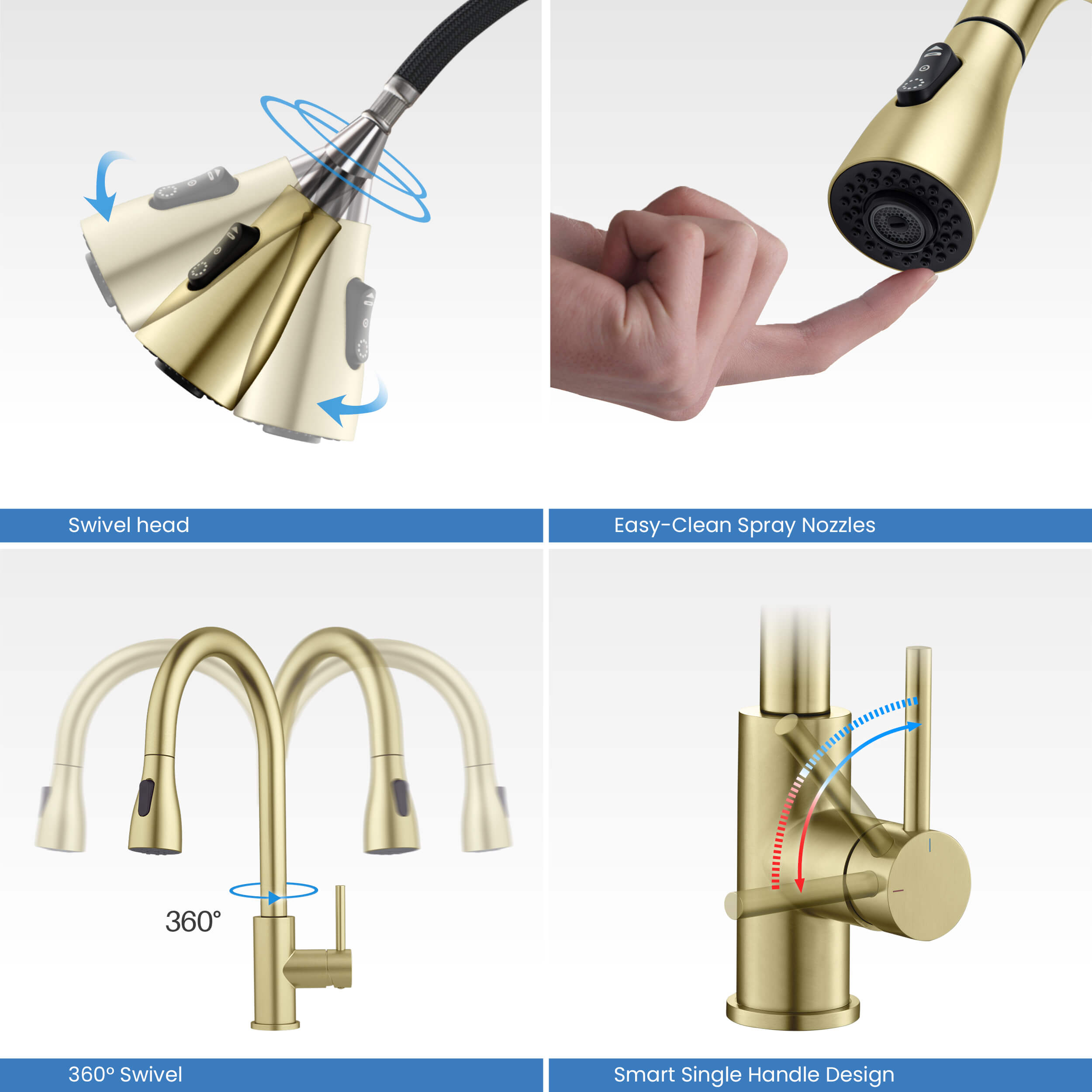 Value Collection - Single Handle Pull Down Kitchen Faucet - F102  - Shop at Home Craft Studio - 6