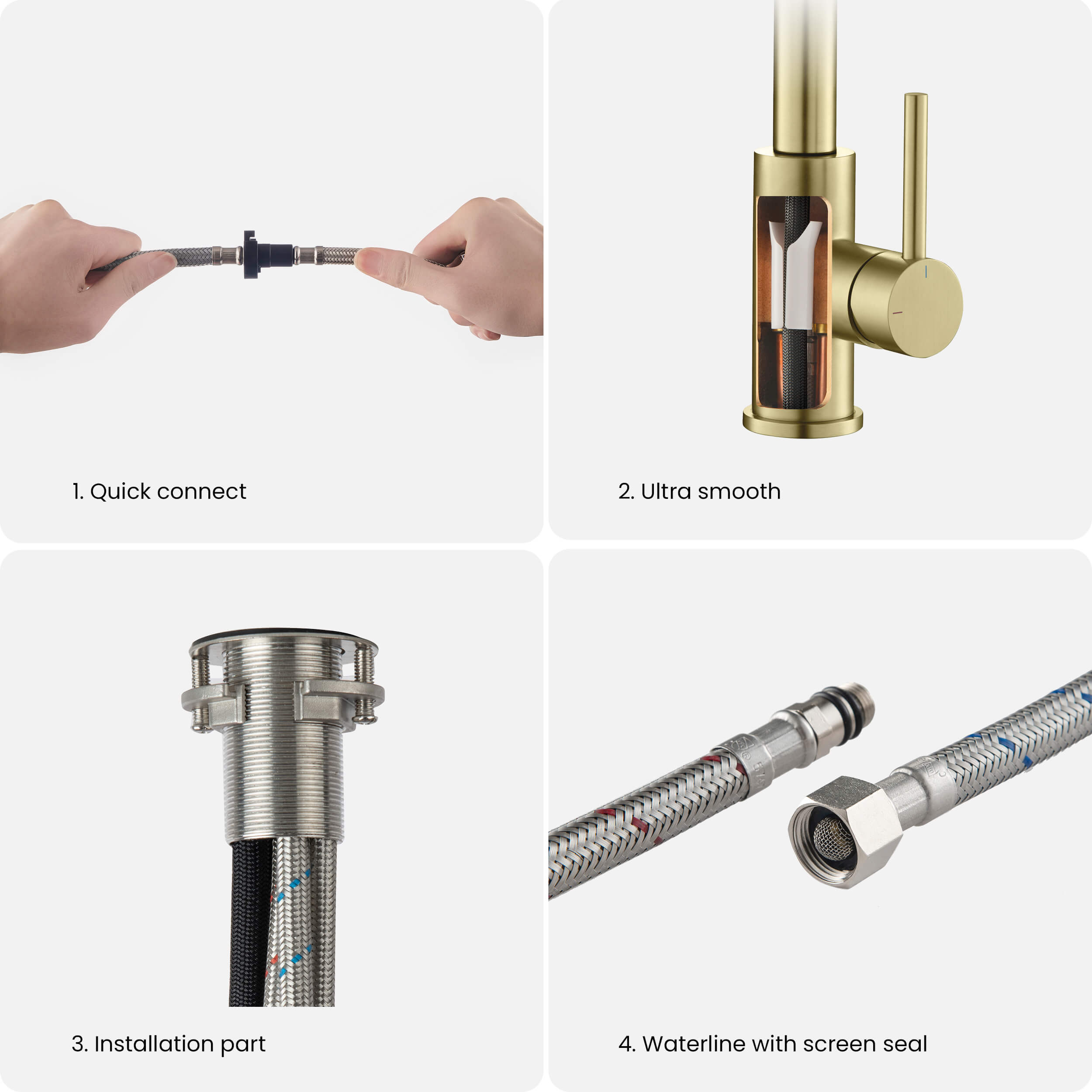 Value Collection - Single Handle Pull Down Kitchen Faucet - F102  - Shop at Home Craft Studio - 8